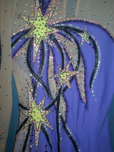 Purple and Lime Stars - Detail